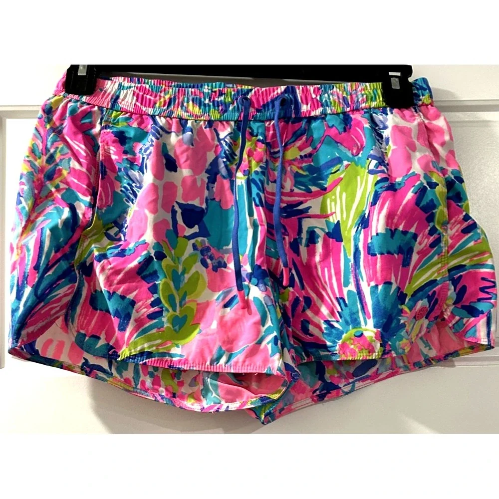 Womens‎ Lilly Pulitzer Rare Gumbo Limbo Runaround Giraffe swim shorts SMALL